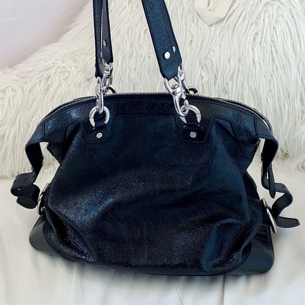 nwot Celine vintage leather hobo bag chain fabric - Picture 4 of 11